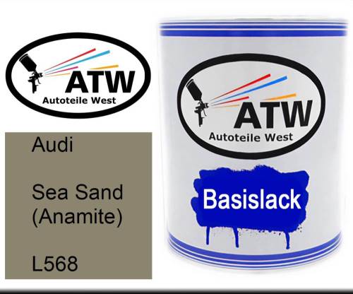 Audi, Sea Sand (Anamite), L568: 1L Lackdose, von ATW Autoteile West.